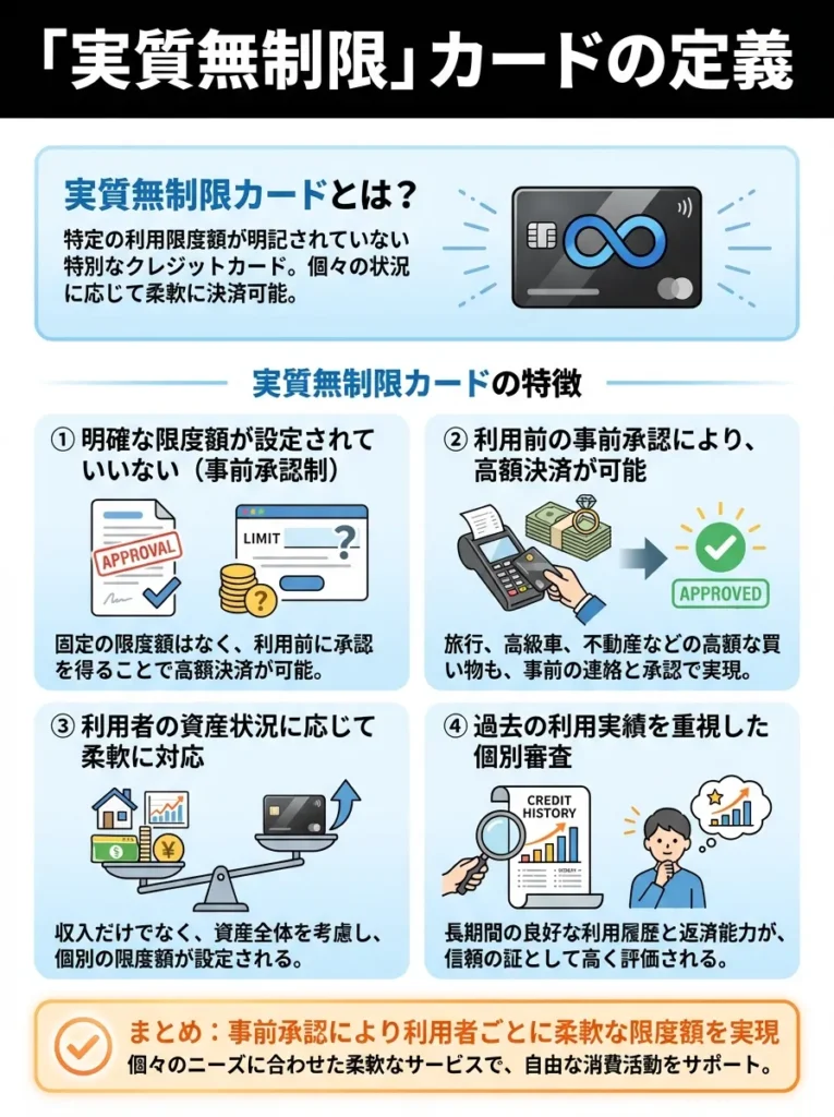 「実質無制限」カードの定義