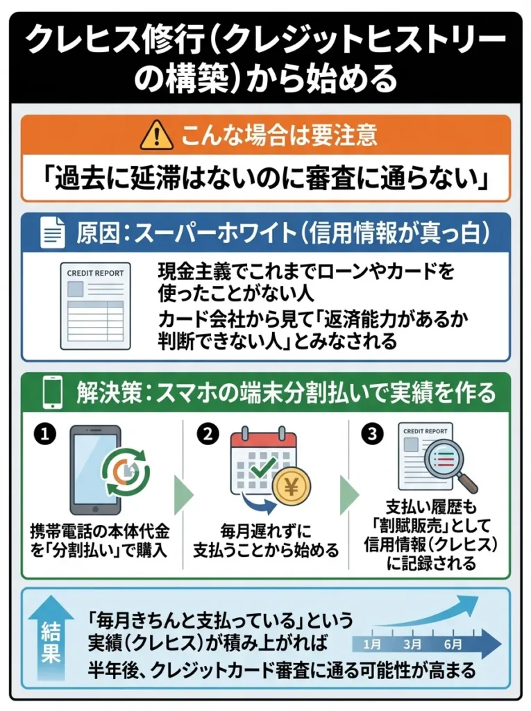 クレヒス修行（クレジットヒストリーの構築）から始める