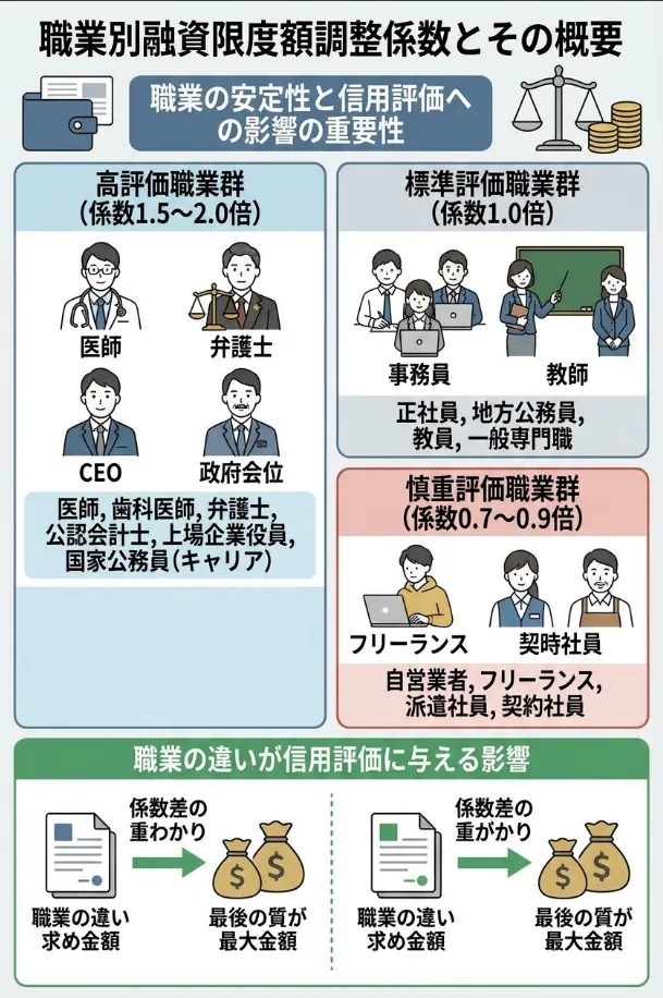 職業別の限度額補正係数