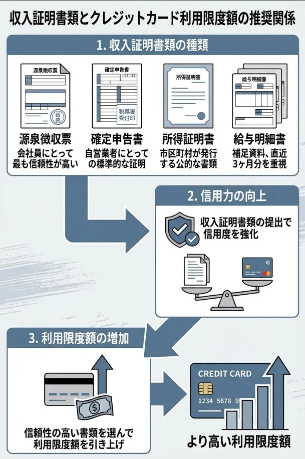 年収証明書と限度額の関係