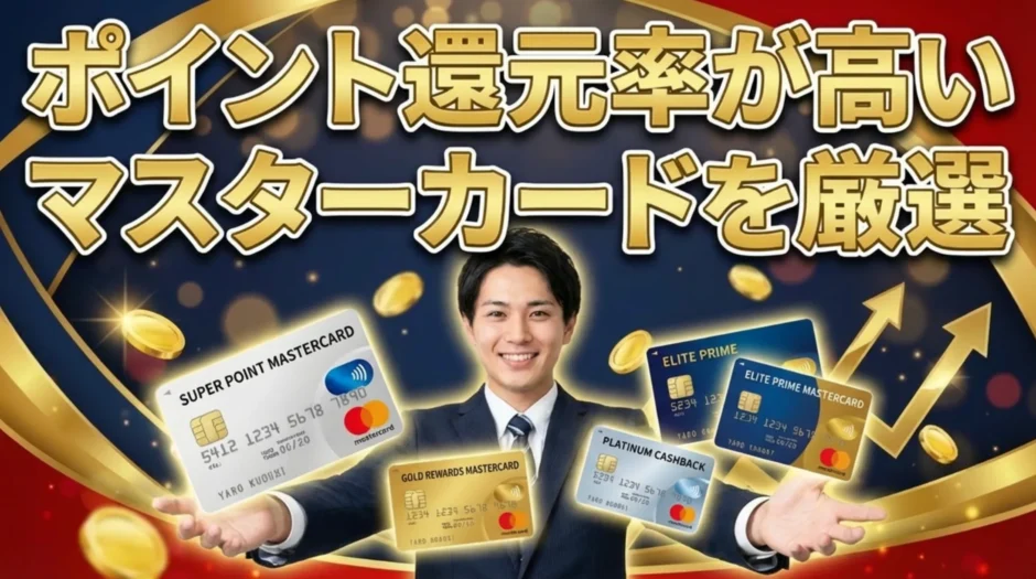 ポイント還元率が高いマスターカードを厳選