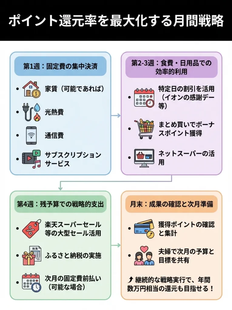 ポイント還元率を最大化する月間戦略