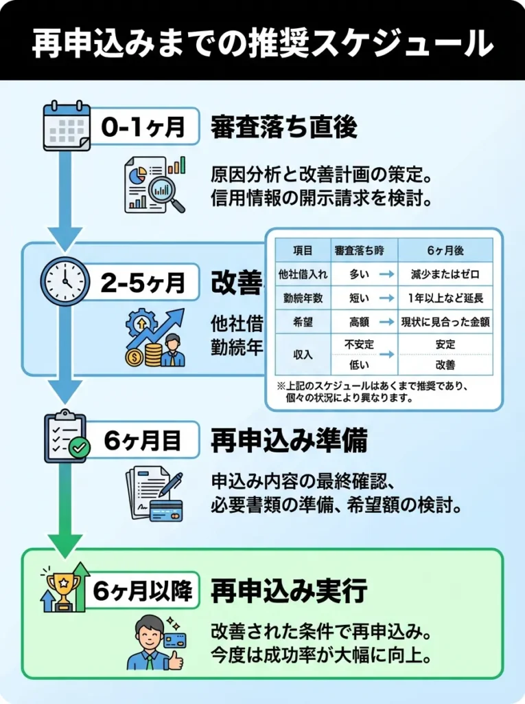 再申込みまでの推奨スケジュール