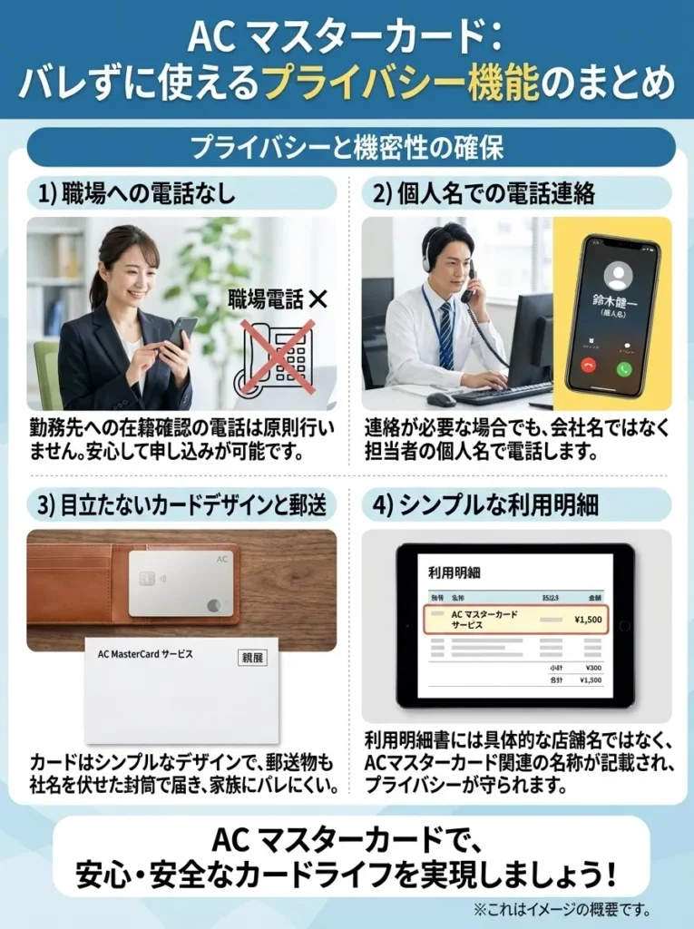 在籍確認でACマスターカードの利用がバレることはない
