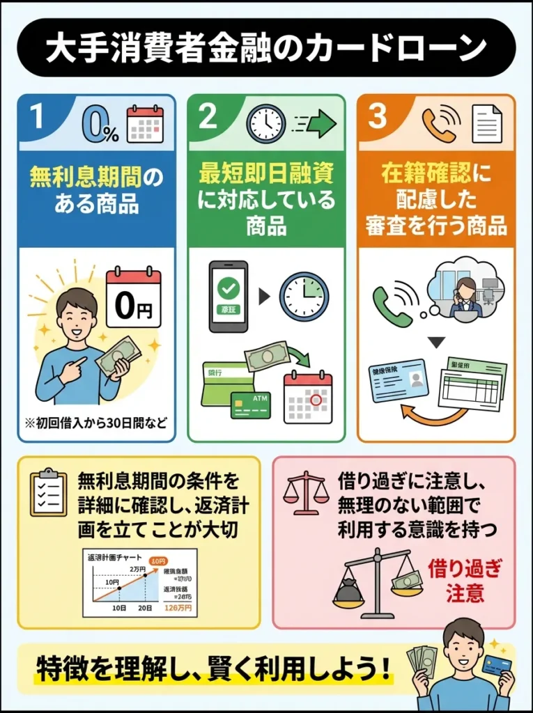 大手消費者金融のカードローン