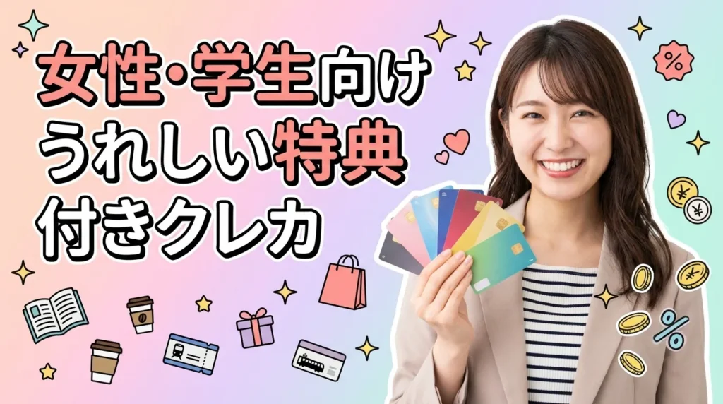 女性・学生向け特典が充実したかわいいクレジットカード