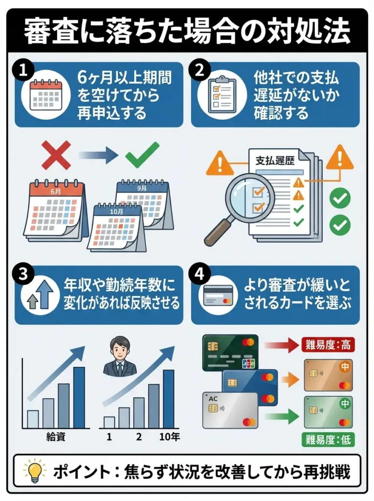 審査に落ちた場合の対処法