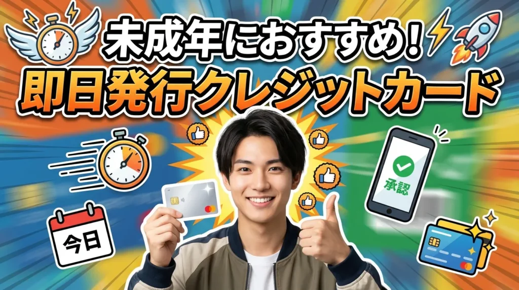 未成年向け即日発行クレジットカード15選【目的別おすすめ】