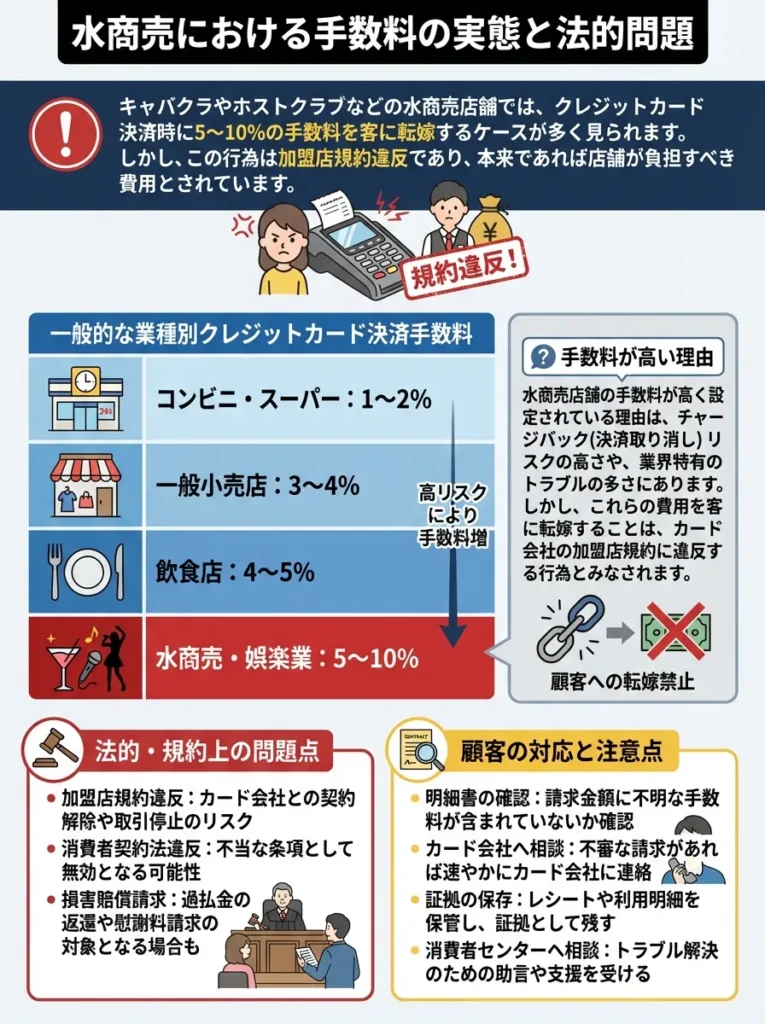 水商売における手数料の実態と法的問題