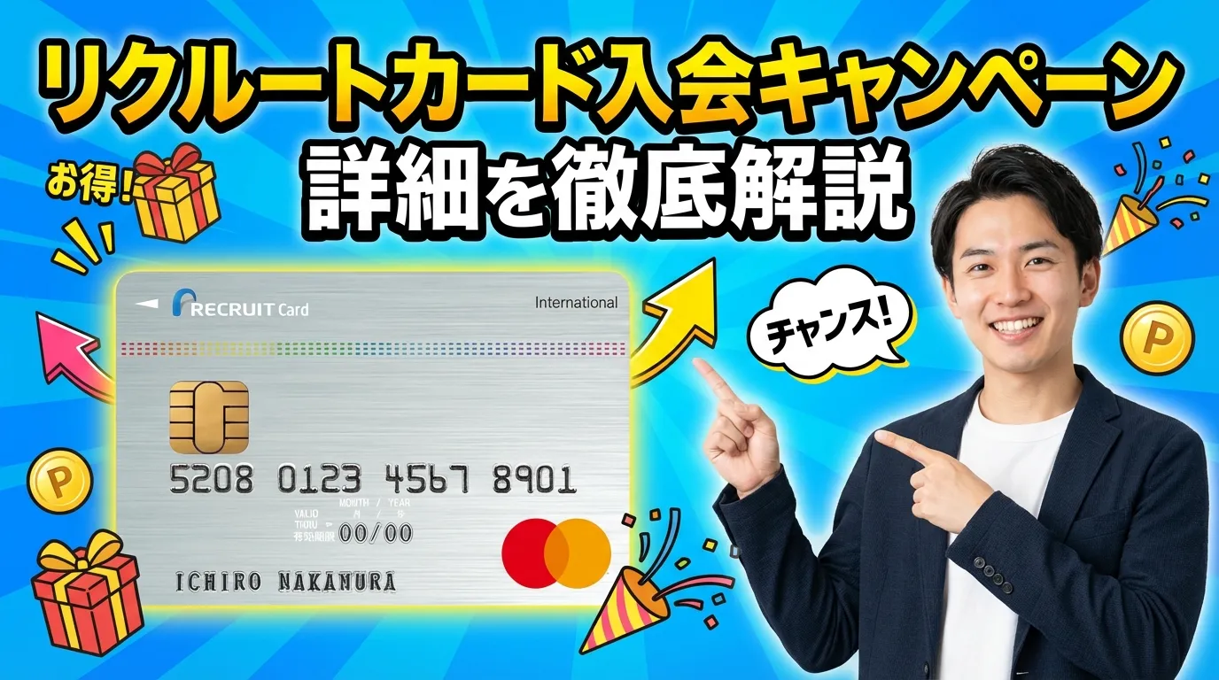 2026年1月最新】リクルートカード入会キャンペーンで最大15,500円！週末限定・ポイントサイト併用でさらにお得 | 岩田昭男の上級カード道場