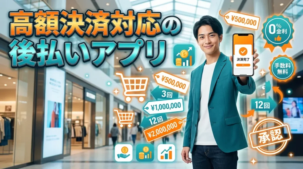 2万円〜10万円の高額決済対応 新しい後払いアプリサービス