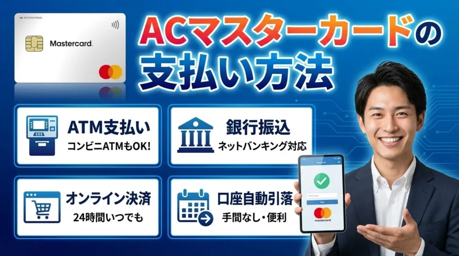 ACマスターカードの支払い方法は？手数料0円で使う方法と注意点