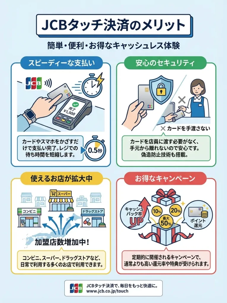 JCBタッチ決済のメリット