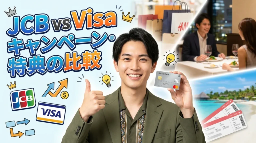【リクルートカード】JCB vs Visa キャンペーン・特典の比較