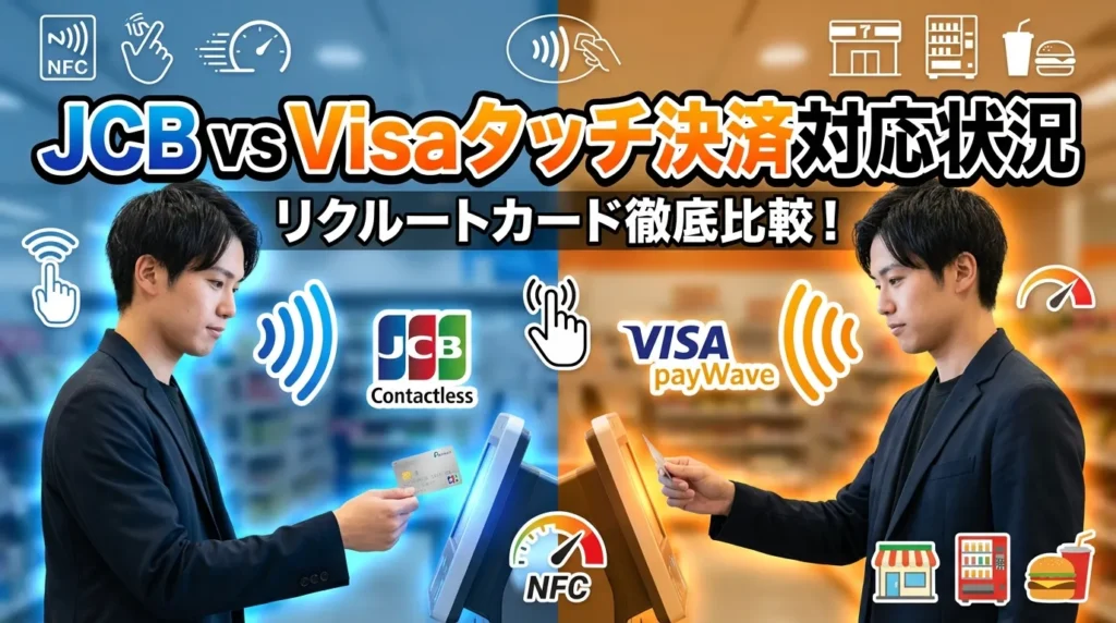 【リクルートカード】JCB vs Visaタッチ決済対応状況