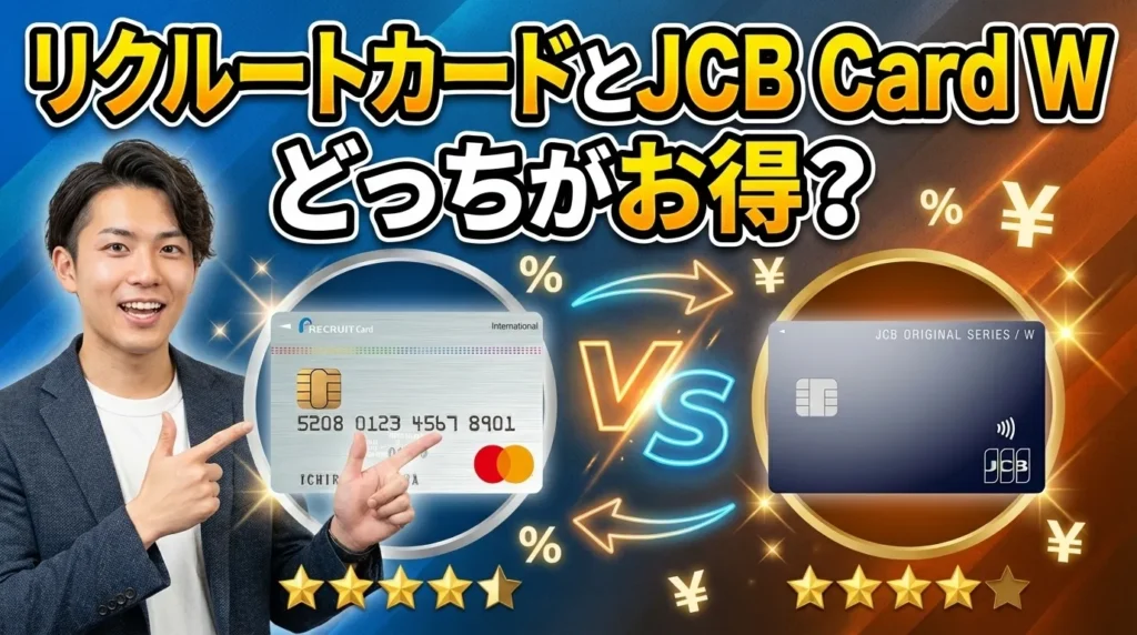 【利用シーン別】リクルートカードとJCB Card Wのどちらがお得？