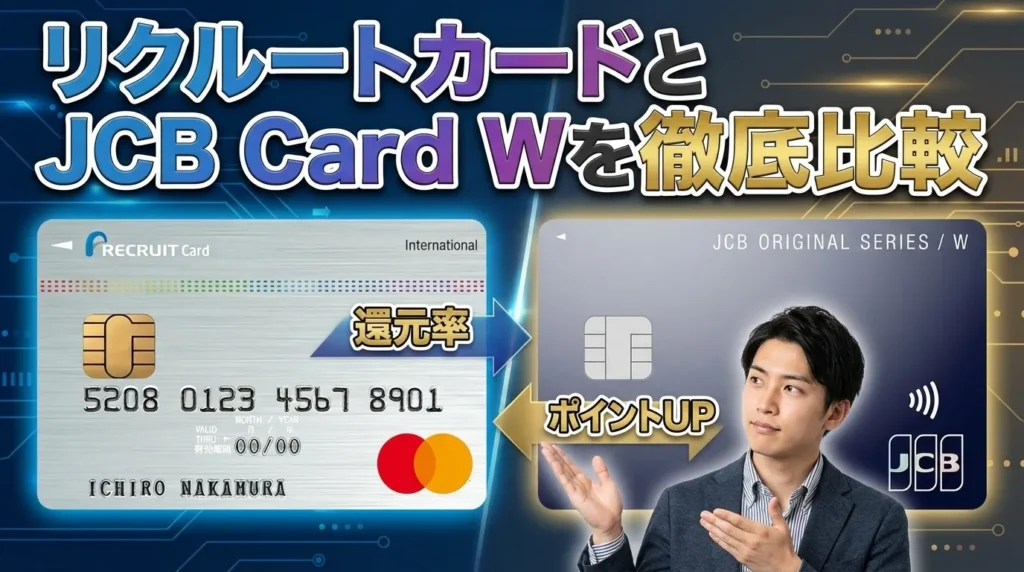 【基本スペックの徹底比較】リクルートカード vs JCB Card W