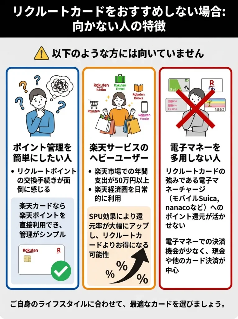 リクルートカードをおすすめしない場合