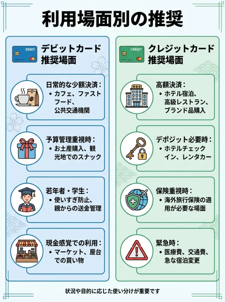 利用場面別の推奨