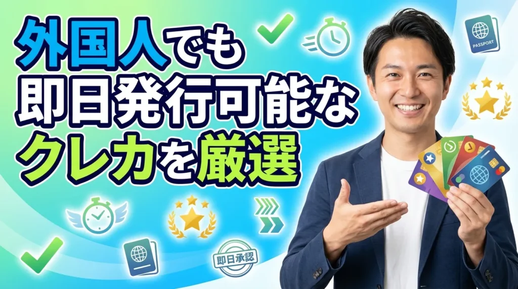 外国人でも即日発行可能なおすすめクレジットカード