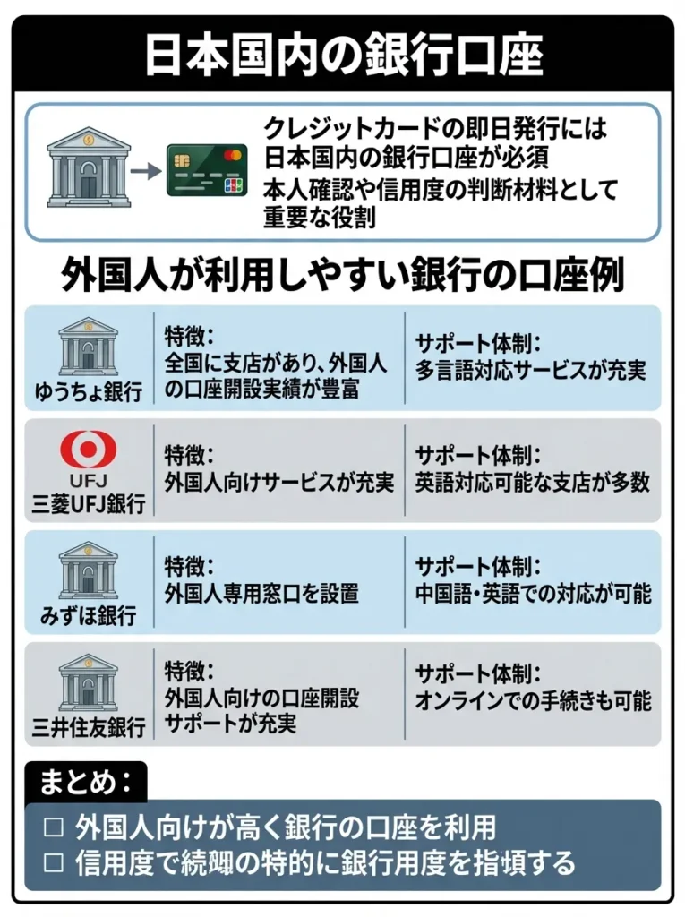 日本国内の銀行口座