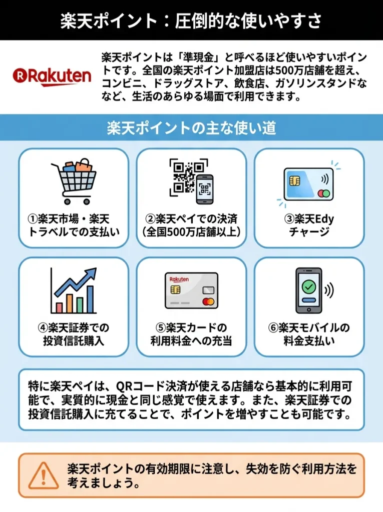 楽天ポイント：圧倒的な使いやすさ