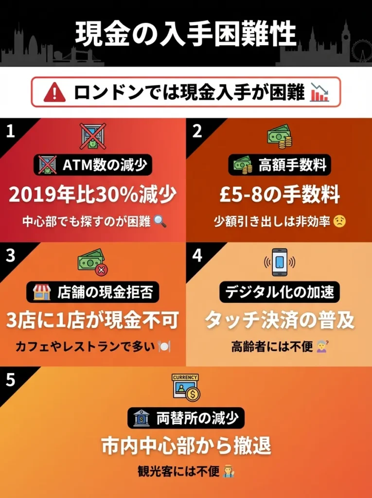 現金の入手困難性