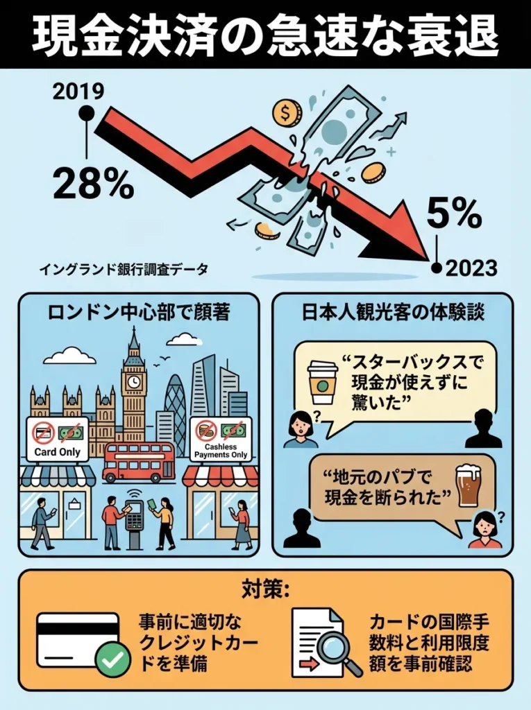 現金決済の急速な衰退