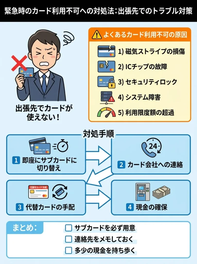 緊急時のカード利用不可への対処法