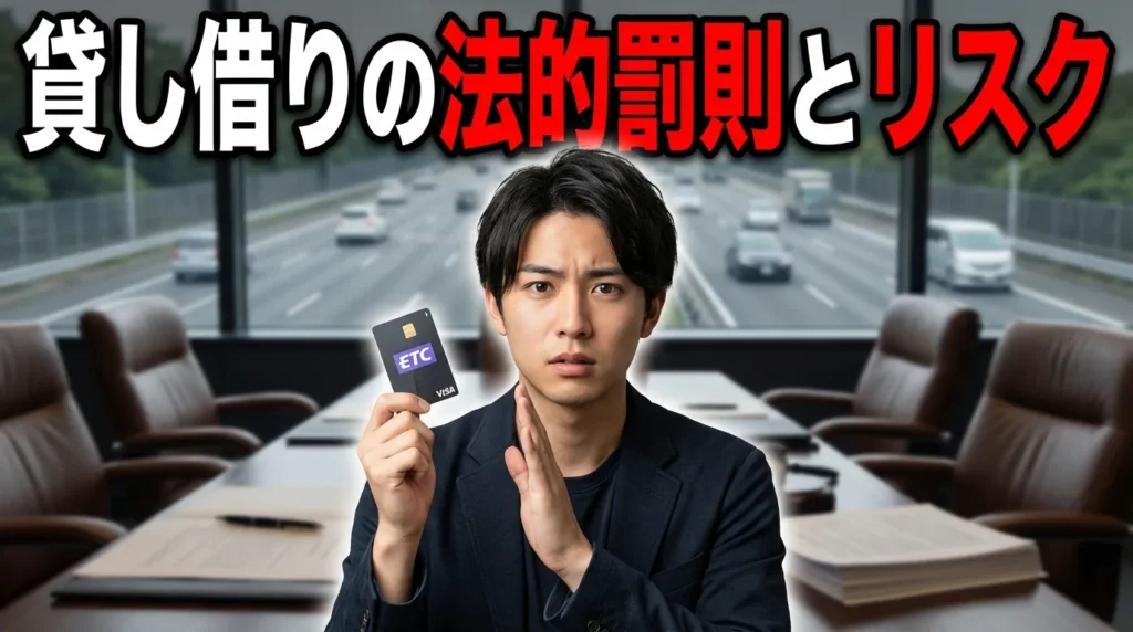 ETCカード貸し借りの法的罰則と実際のリスク