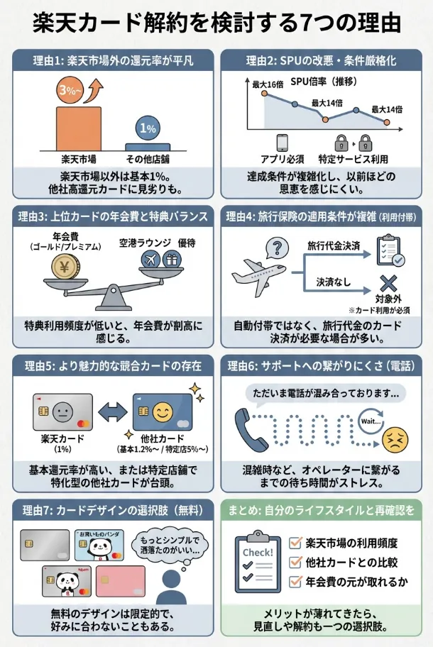 楽天カードをやめたほうがいい7つの決定的理由