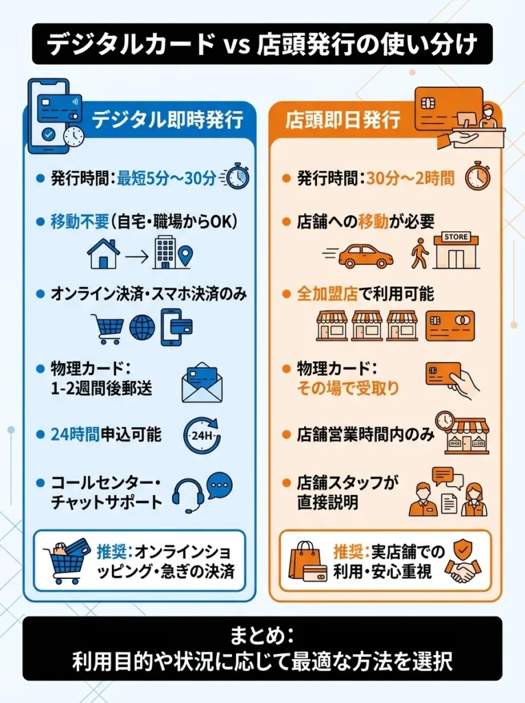 デジタルカード vs 店頭発行の使い分け