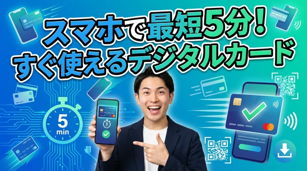 デジタル発行で最短5分！スマホで即座に使えるカード