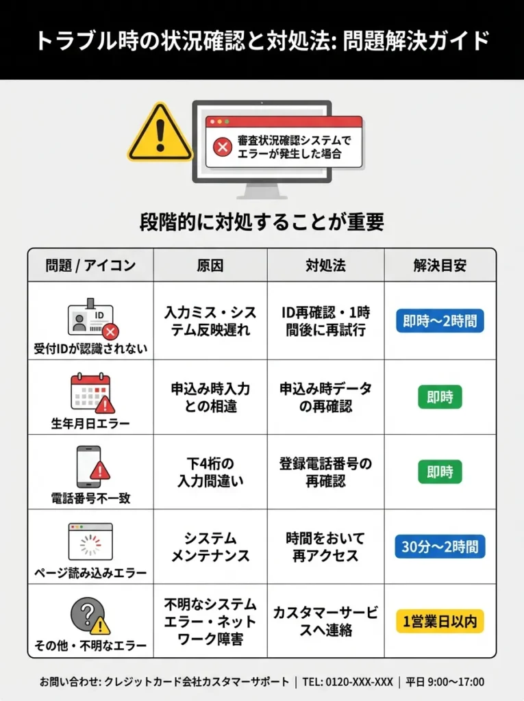 トラブル時の状況確認と対処法