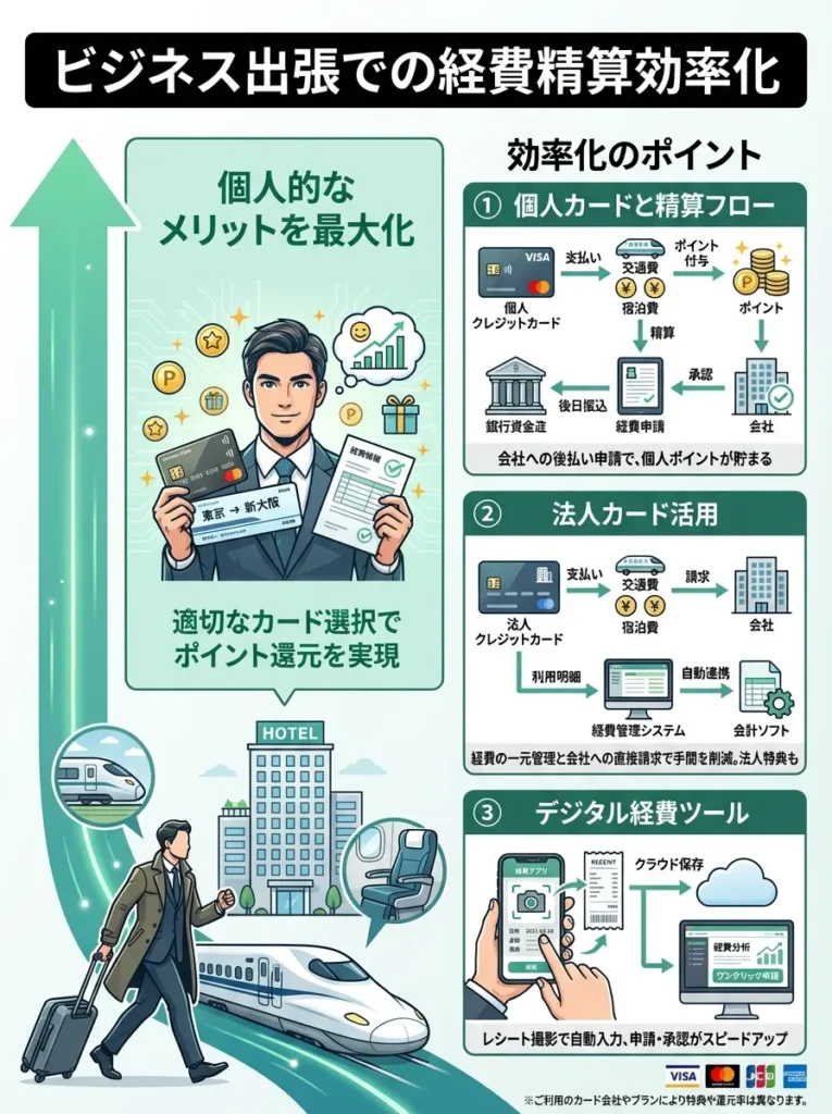 ビジネス出張での経費精算効率化