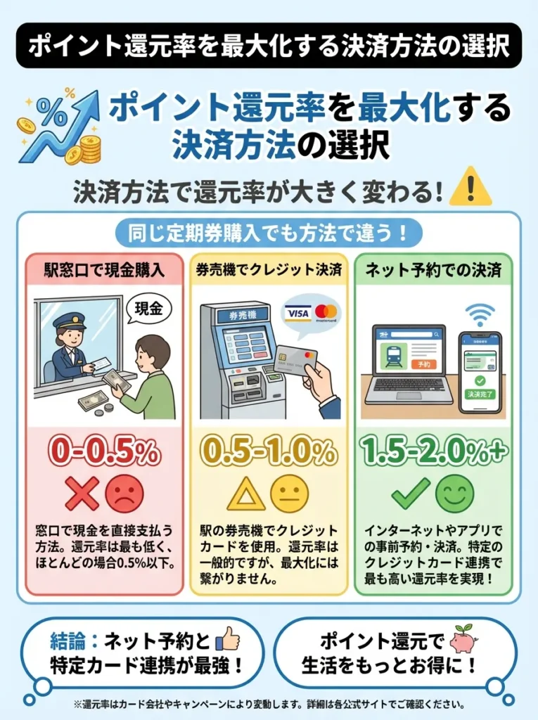 ポイント還元率を最大化する決済方法の選択