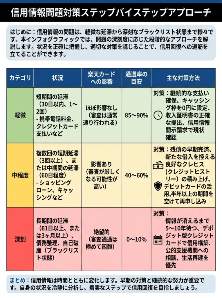 信用情報問題への対策【段階別アプローチ】