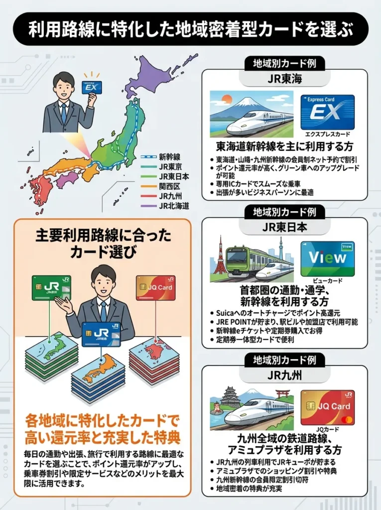 利用路線に特化した地域密着型カードを選ぶ