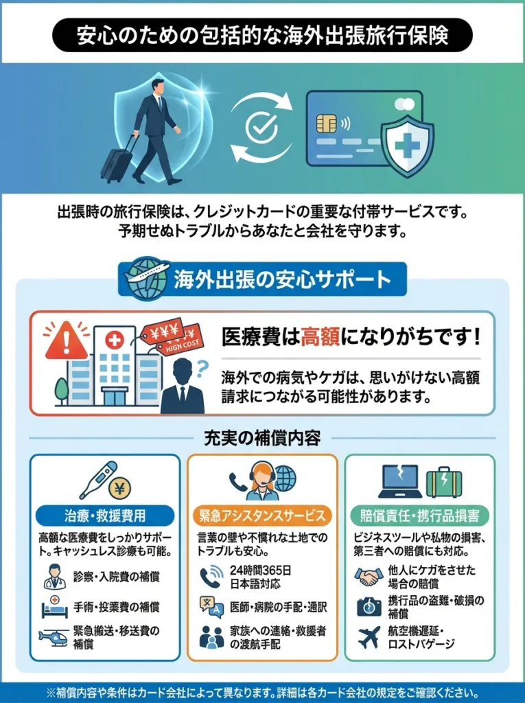 包括的な旅行保険による安心確保