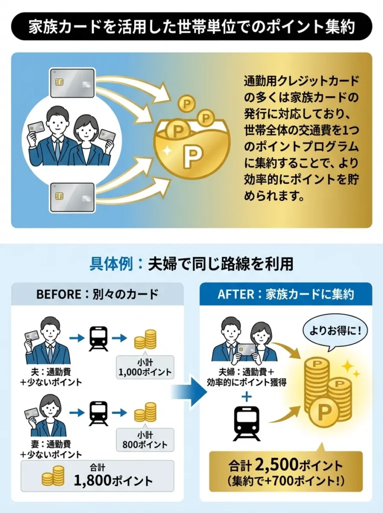 家族カードを活用した世帯単位でのポイント集約