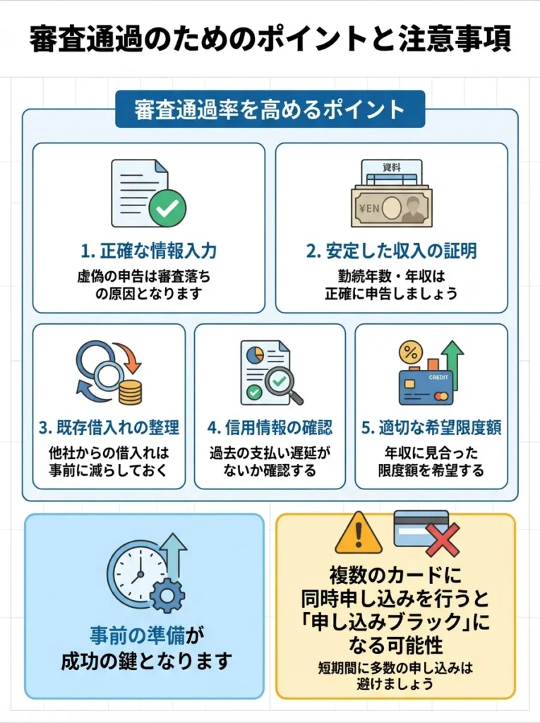 審査通過のためのポイントと注意事項