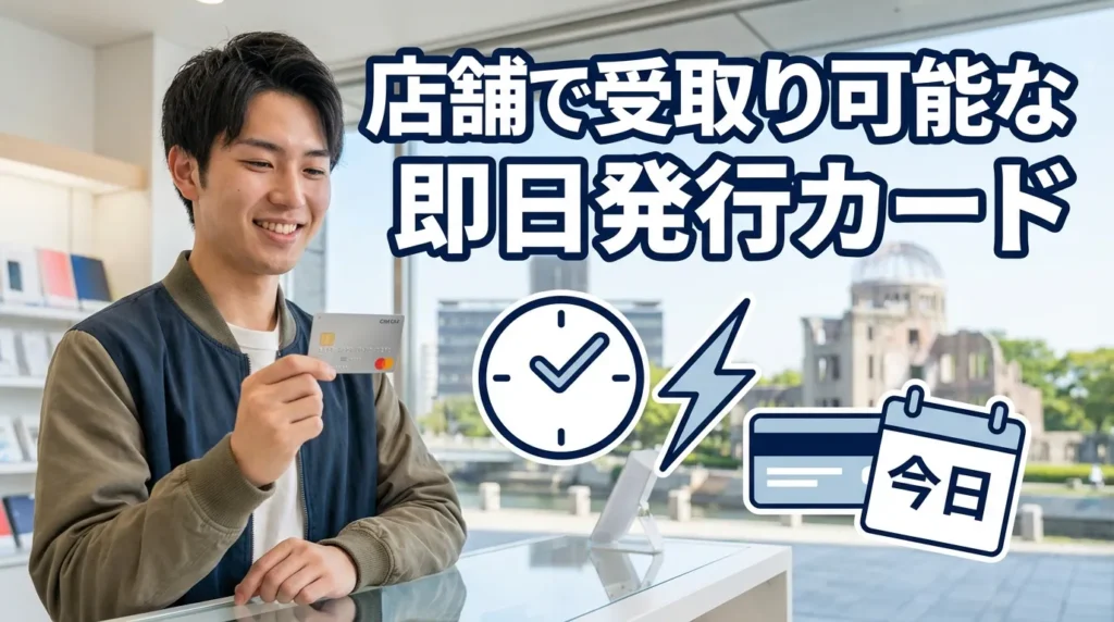 広島で店舗で受取り可能な即日発行カード