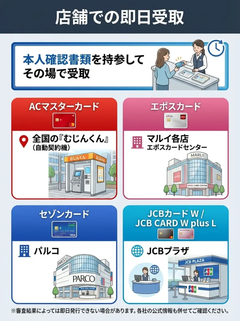 店舗での即日受取