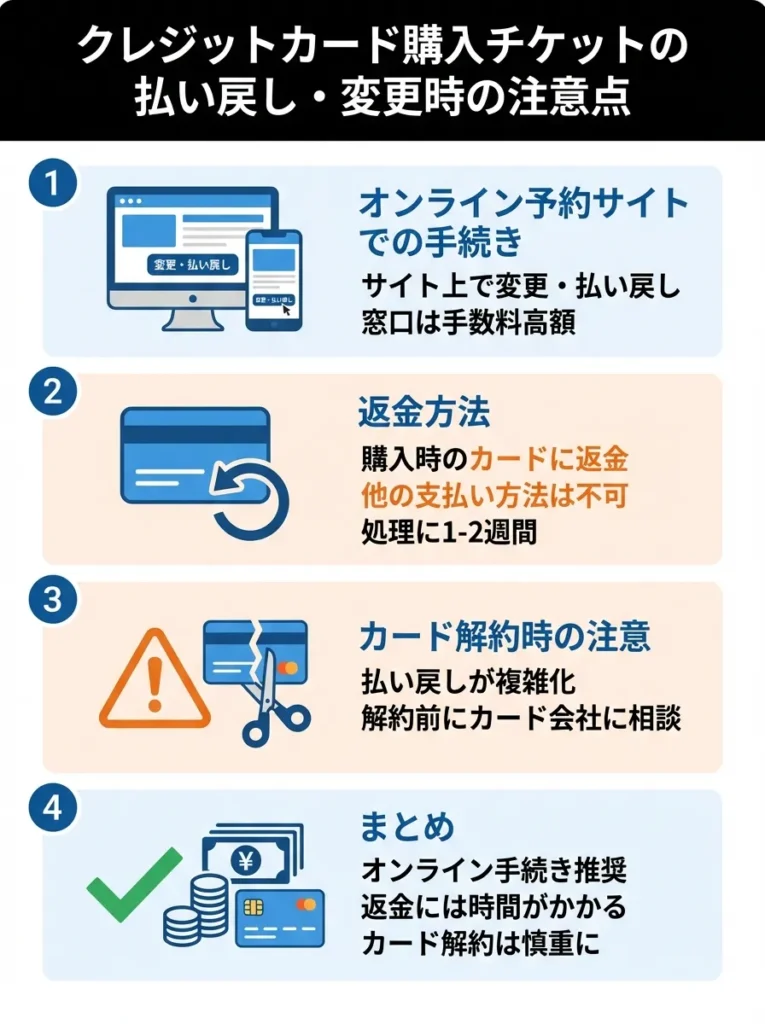払い戻し・変更時の手続き注意点