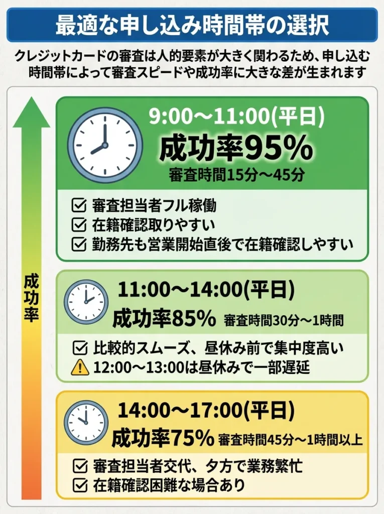 最適な申し込み時間帯の選択