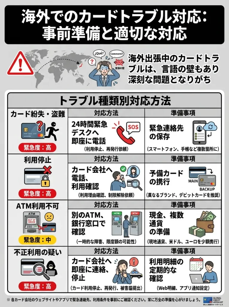 海外でのカードトラブル対応