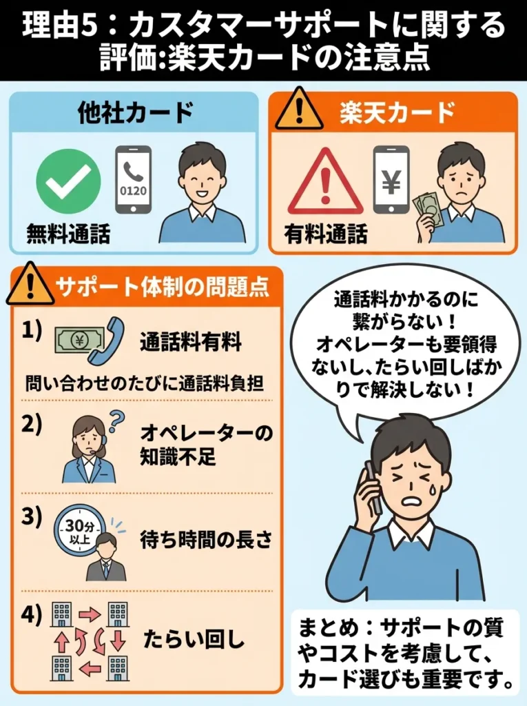 &nbsp;理由5：カスタマーサポートに関する評価