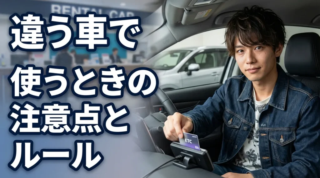 違う車でETCカードを使う場合の注意点