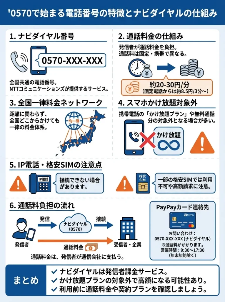 0570で始まる電話番号の特徴とナビダイヤルの仕組み