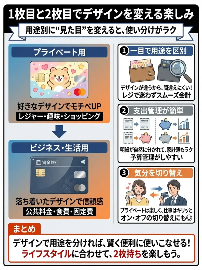 1枚目と2枚目でデザインを変える楽しみ